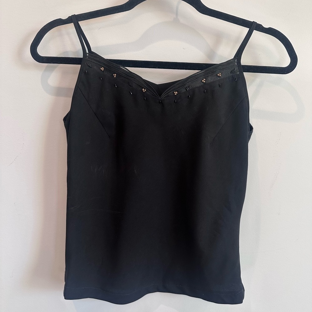 Elegant Black Camisole Top , can be paired w/ a blazer. Size XS